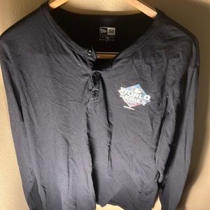 MLB Men’s LS World Series 2019 Henley Tee Color Black Size Large